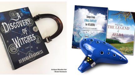 A Discovery of Witches Book Purse and Legend of Zelda Ocarina