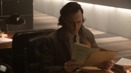 Loki reads files in Loki episode two