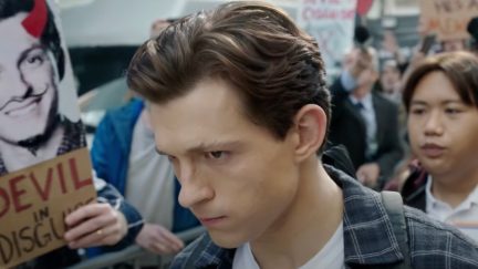 Tom Holland as Peter Parker in spider-Man No Way Home