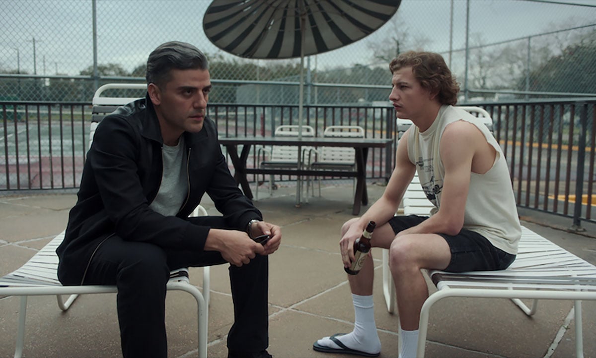 Tye Sheridan and Oscar Isaac in the Card Counter