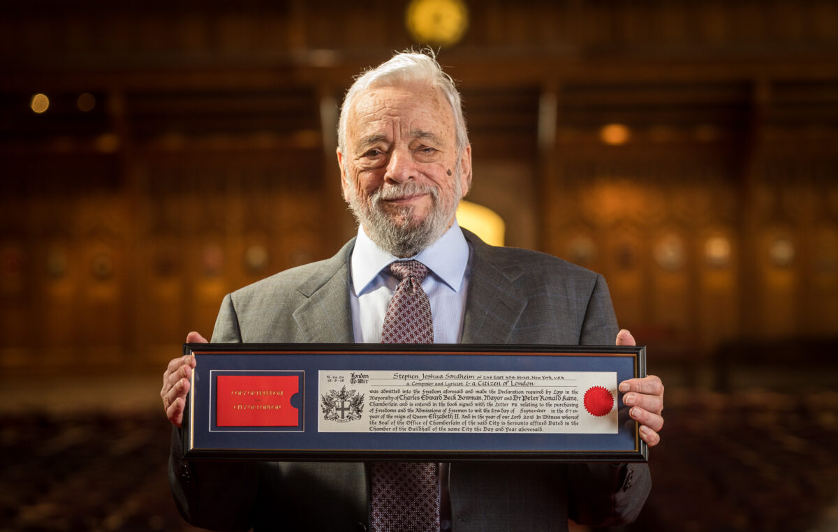 Stephen Sondheim Freedom Of The City Photocall