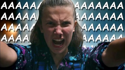 Millie Bobby Brown screams as Eleven in 'Stranger Things'