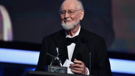 John Williams accepting an award