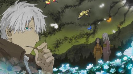 Ginko surrounded by Mushi