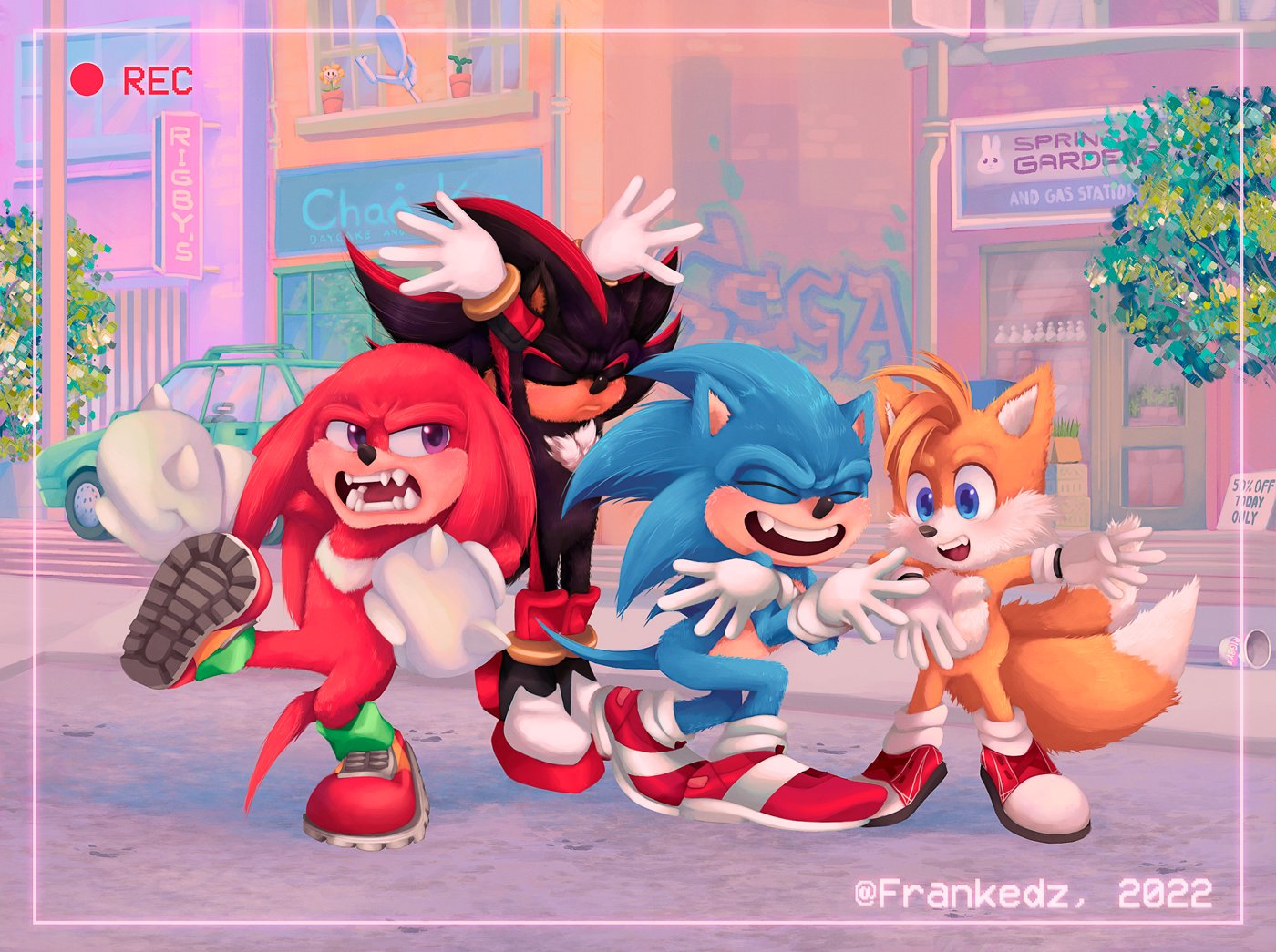 Sonic the Hedgehog Characters Turn Red in Delightful Fanart