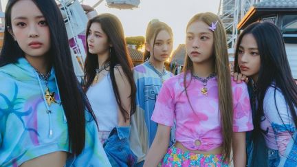 A promotional picture of HYBE's newest K-Pop girl group NewJeans