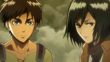 eren and mikasa in Attack on Titan