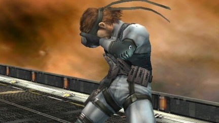 Solid Snake facepalming in Smash Bros.