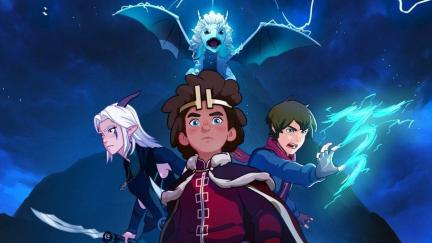 Ezran, Rayla, Callum, and Azymondias from The Dragon Prince.