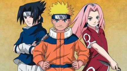 The main characters from the anime Naruto