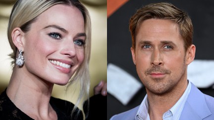 Margot Robbie and Ryan Gosling at premieres