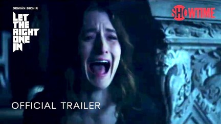 Woman screaming in showtime let the right one in trailer still.