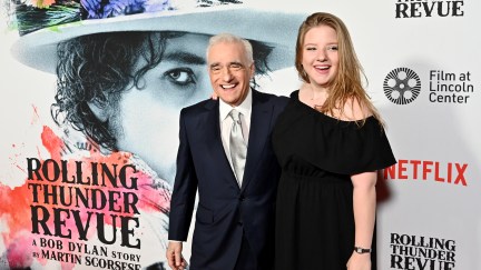 Francesca and Martin Scorsese at a premiere