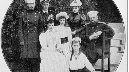 Antique black and white photograph: Nicholas II of Russia and family, 1893 - stock illustration Antique black and white photograph: Nicholas II of Russia and family, 1893