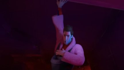 Peter B. Parker with a missing baby in Across the Spider-Verse