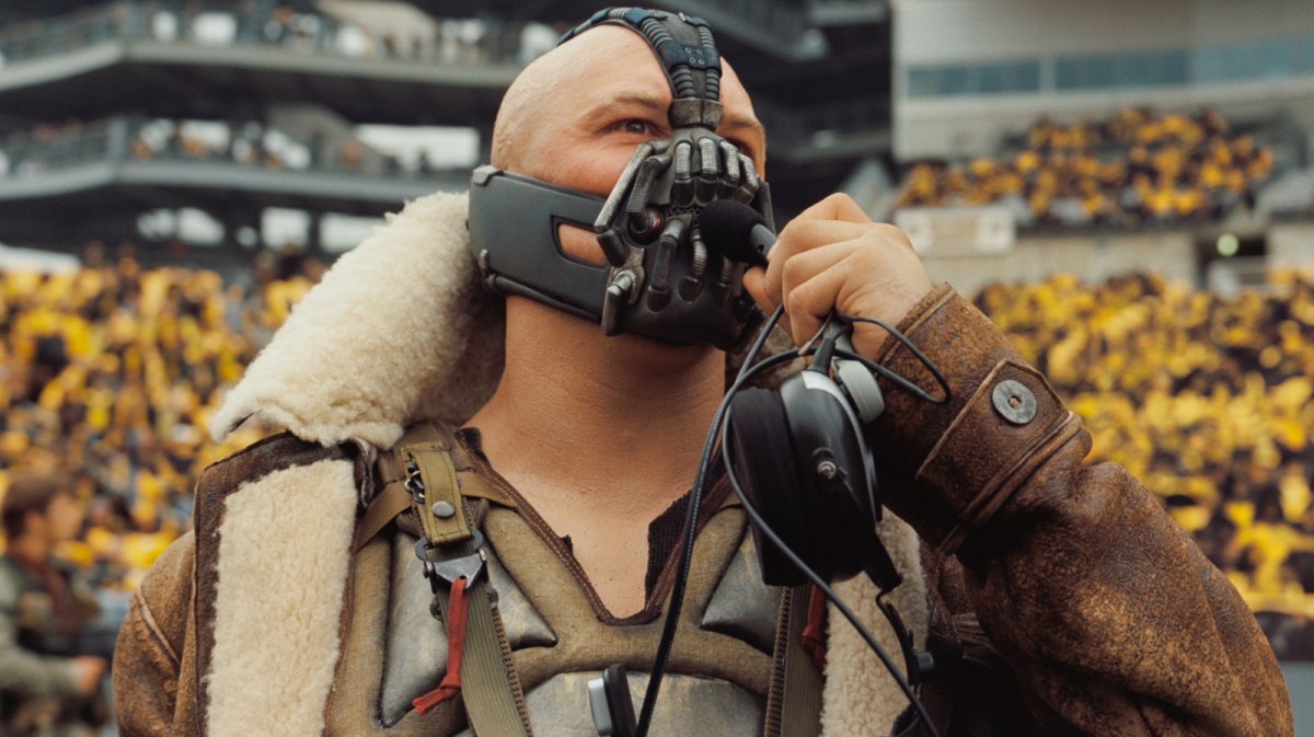 Tom Hardy as Bane in 'The Dark Knight Rises'