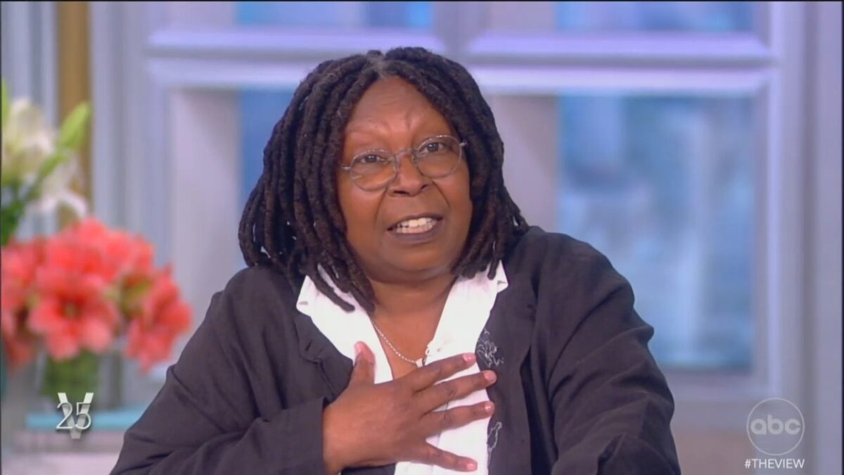 Whoopi Goldberg co-hosts ABC's talk show, The View