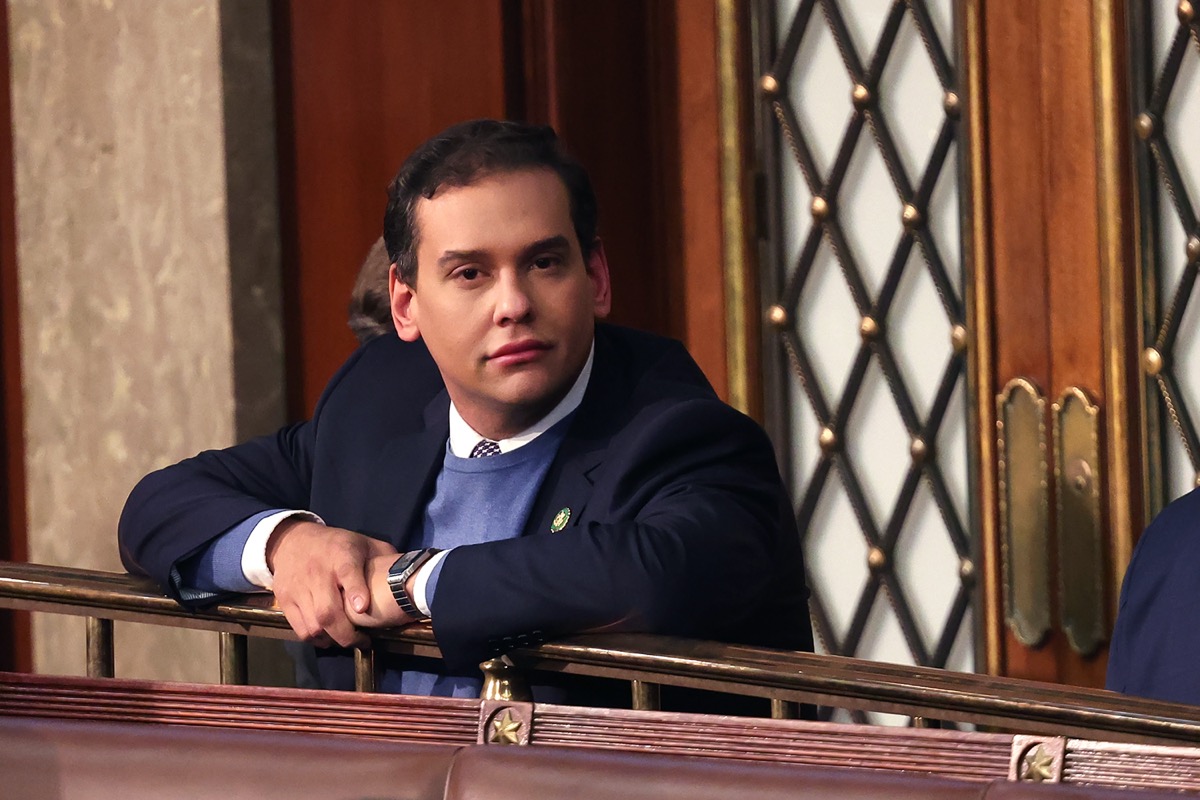 Incoming U.S. Rep. George Santon (R-NY) waits as fellow Representatives cast their votes for Speaker of the House on the first day of the 118th Congress in the House Chamber of the U.S. Capitol Building on January 03, 2023 in Washington, DC