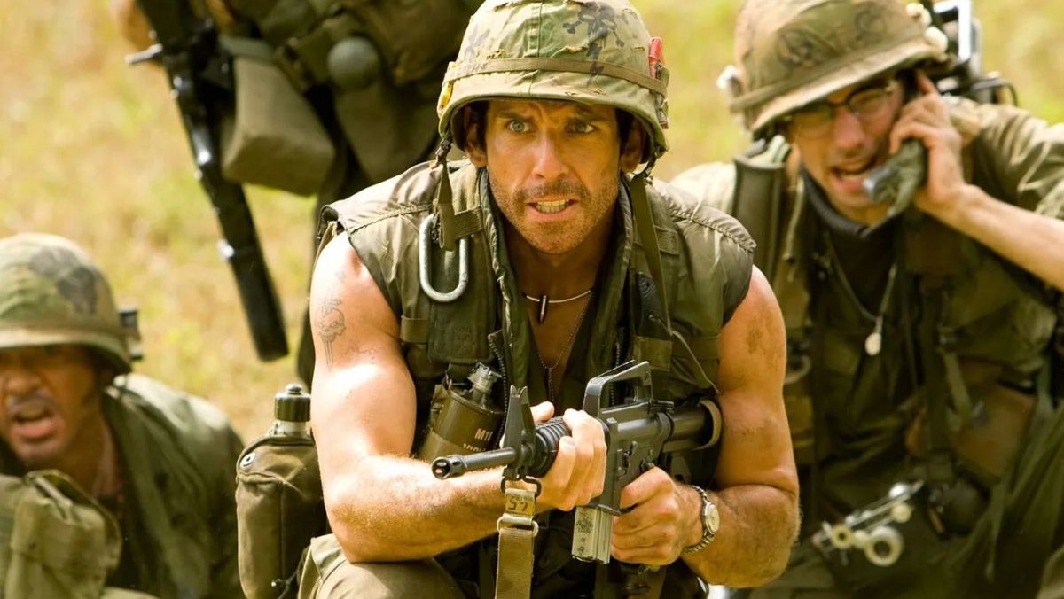 Ben Stiller and others in Tropic Thunder.