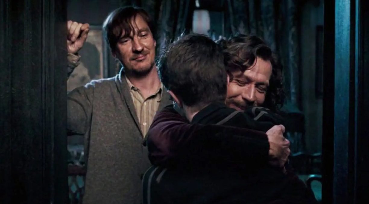 sirius black hugging harry potter