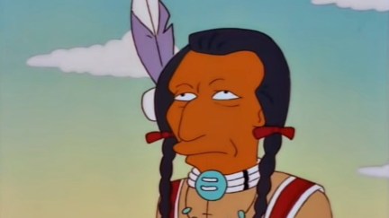 An animated Native American character on The Simpsons.