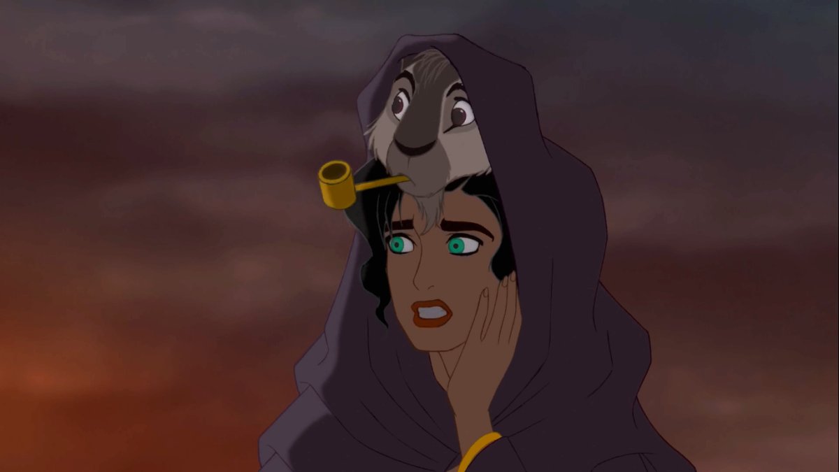 Esmeralda and her goat in The Hunchback of Notre Dame
