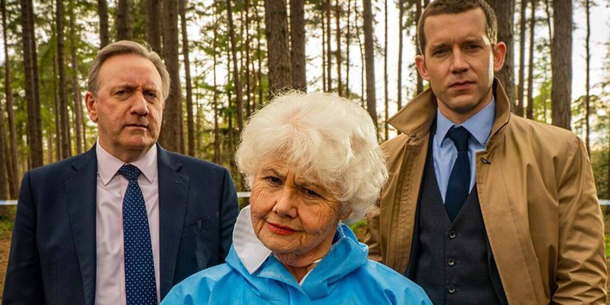 Neil Dudgeon as DCI John Barnaby, Annette Badland as Fleur Perkins and Nick Hendrix as DS Jamie Winter in Midsomer Murders season 22/23