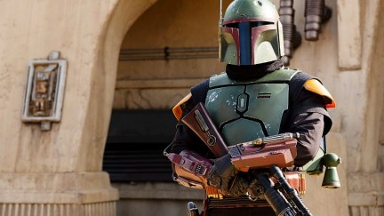 Temuera Morrison as Boba Fett in Beskar armor in The Book of Boba Fett