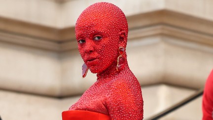 Doja Cat attends the Schiaparelli Haute Couture Spring Summer 2023 show as part of Paris Fashion Week.