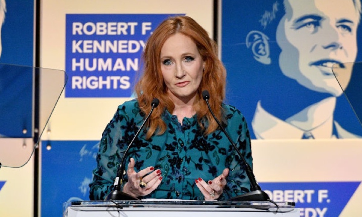 J.K. Rowling speaks onstage at the 2019 RFK Ripple of Hope Awards at New York Hilton Midtown on December 12, 2019 in New York City.