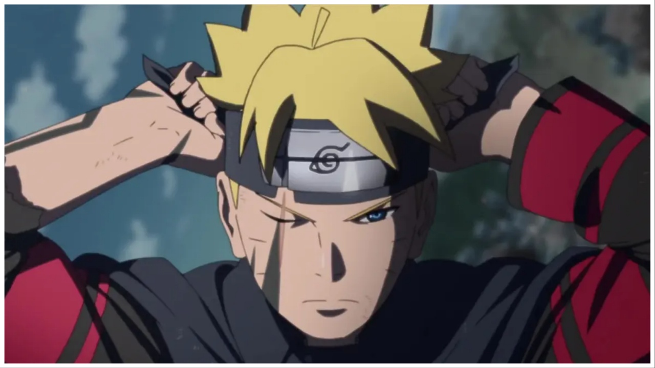 boruto tying a headband