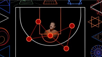 The supposedly drug-fueled triangle trip sequence in Ted Lasso.