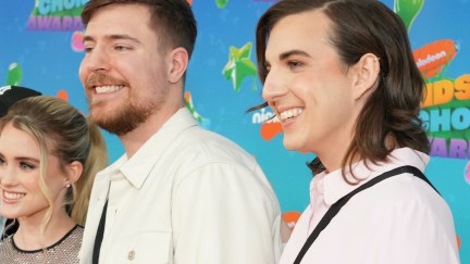 Chris Tyson and MrBeast on the Nickelodeon's Kids' Choice Awards red carpet