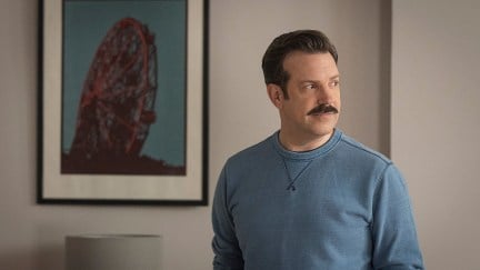 Ted Lasso looking confused on Ted Lasso