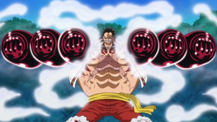 Luffy from One Piece uses Gear 4