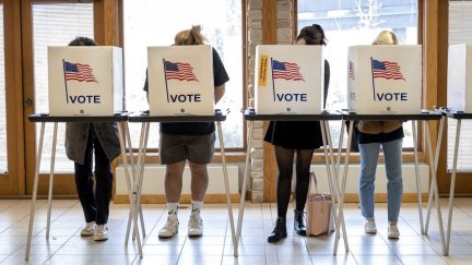 Americans vote at the Olbrich Botanical Gardens polling place on November 8, 2022 in Madison, Wisconsin.