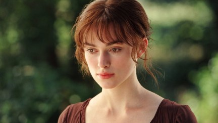 Keira Knightley as Elizabeth Bennett in Pride and Prejudice.