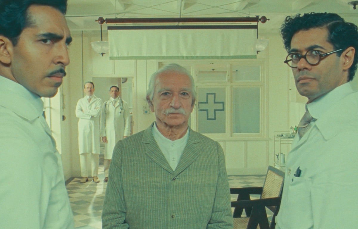 Dev Patel, Ben Kingsley, and Richard Ayoade in Wes Anderson's 'The Wonderful Story of Henry Sugar'