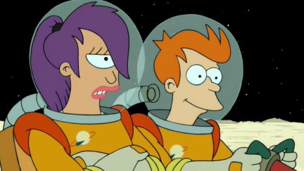 Leela and Fry in Futurama