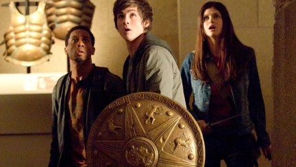 Brandon T. Jackson, Logan Lerman and Alexandra Daddario star as Grover, Percy and Annabeth respectively in Percy Jackson & the Olympians: The Lightning Thief