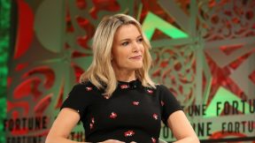 Megyn Kelly has a stinkface while speaking at an event.