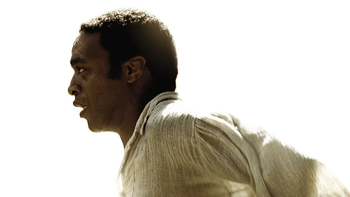 Solomon Northup running against a white sky in "12 Years A Slave"