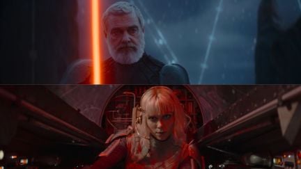 Baylan Skoll (Ray Stevenson) and Shin Hati (Ivanna Sakhno) in the Ahsoka show