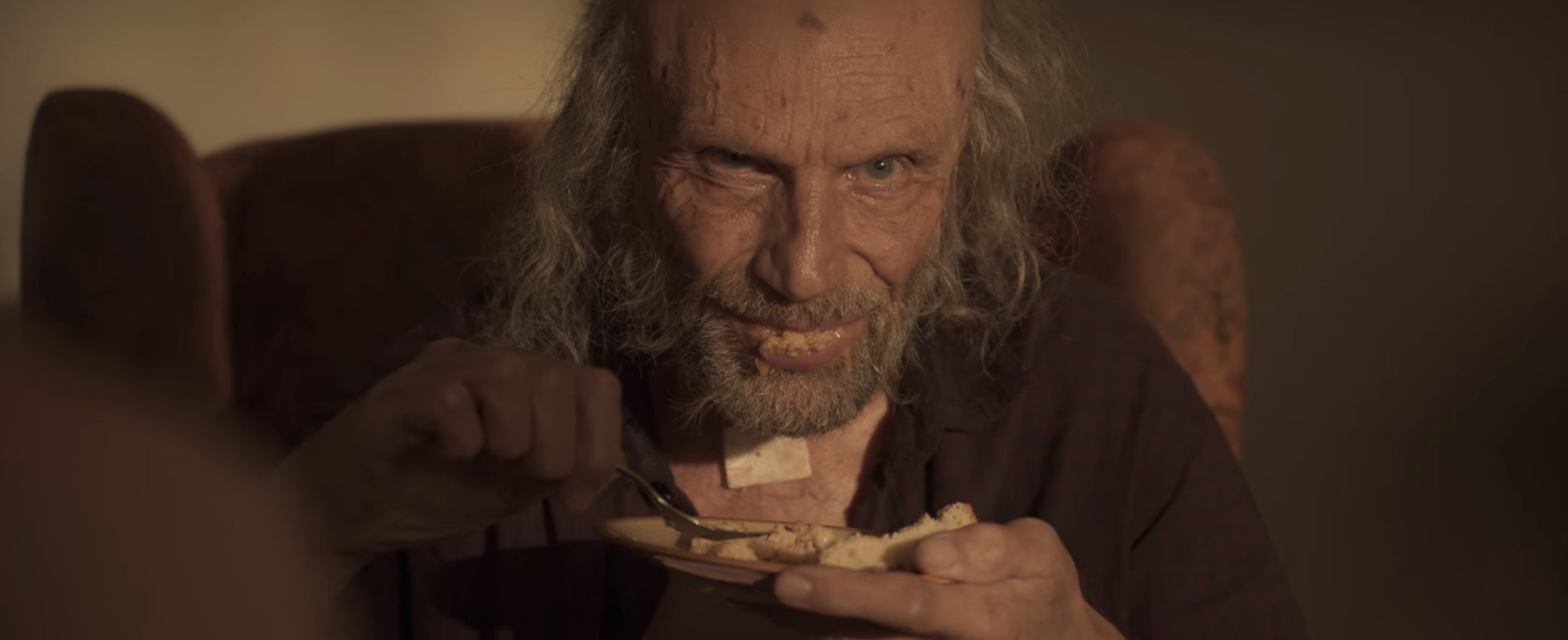 Gerhard Bos is an elderly feral madman in 'Old People.'