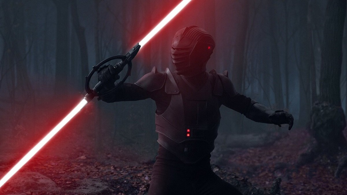 Marrok, a mysterious masked character who wields a double-ended lightsaber in 'Ahsoka'