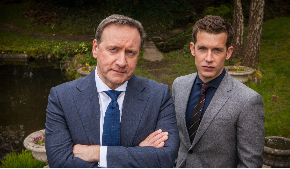 Neil Dudgeon as DCI John Barnaby and Nick Hendrid as DS Jamie Winter in Midsomer Murders