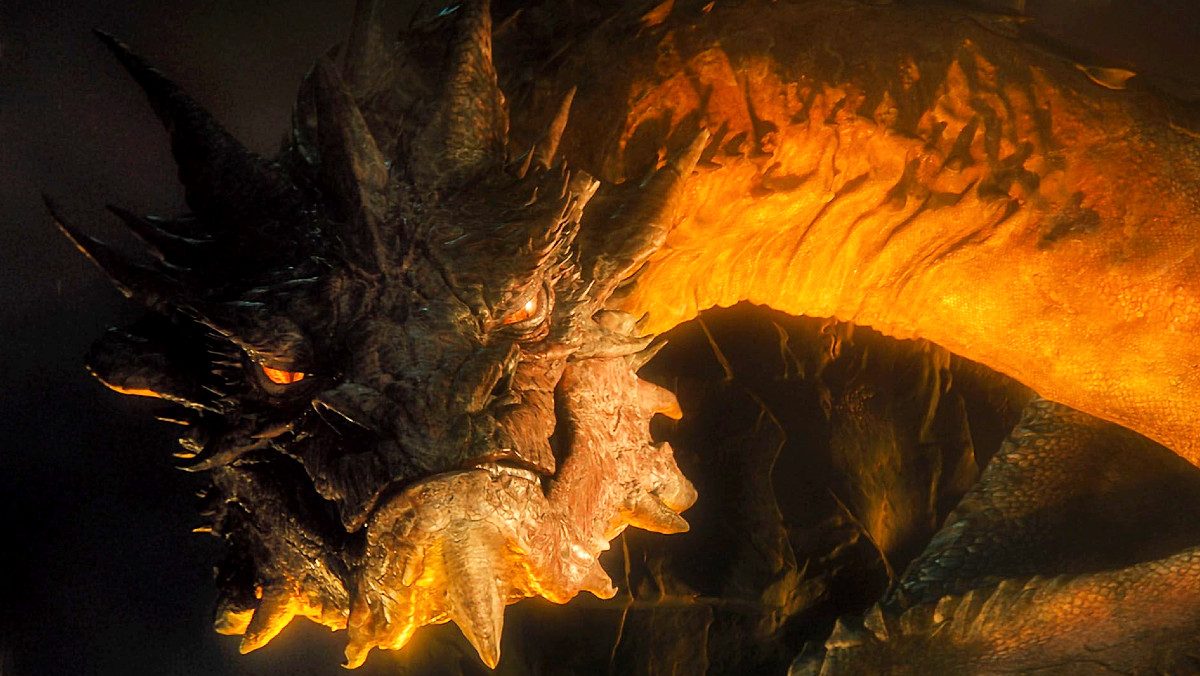 The dragon Smaug in The Hobbit: the Desolation of Smaug