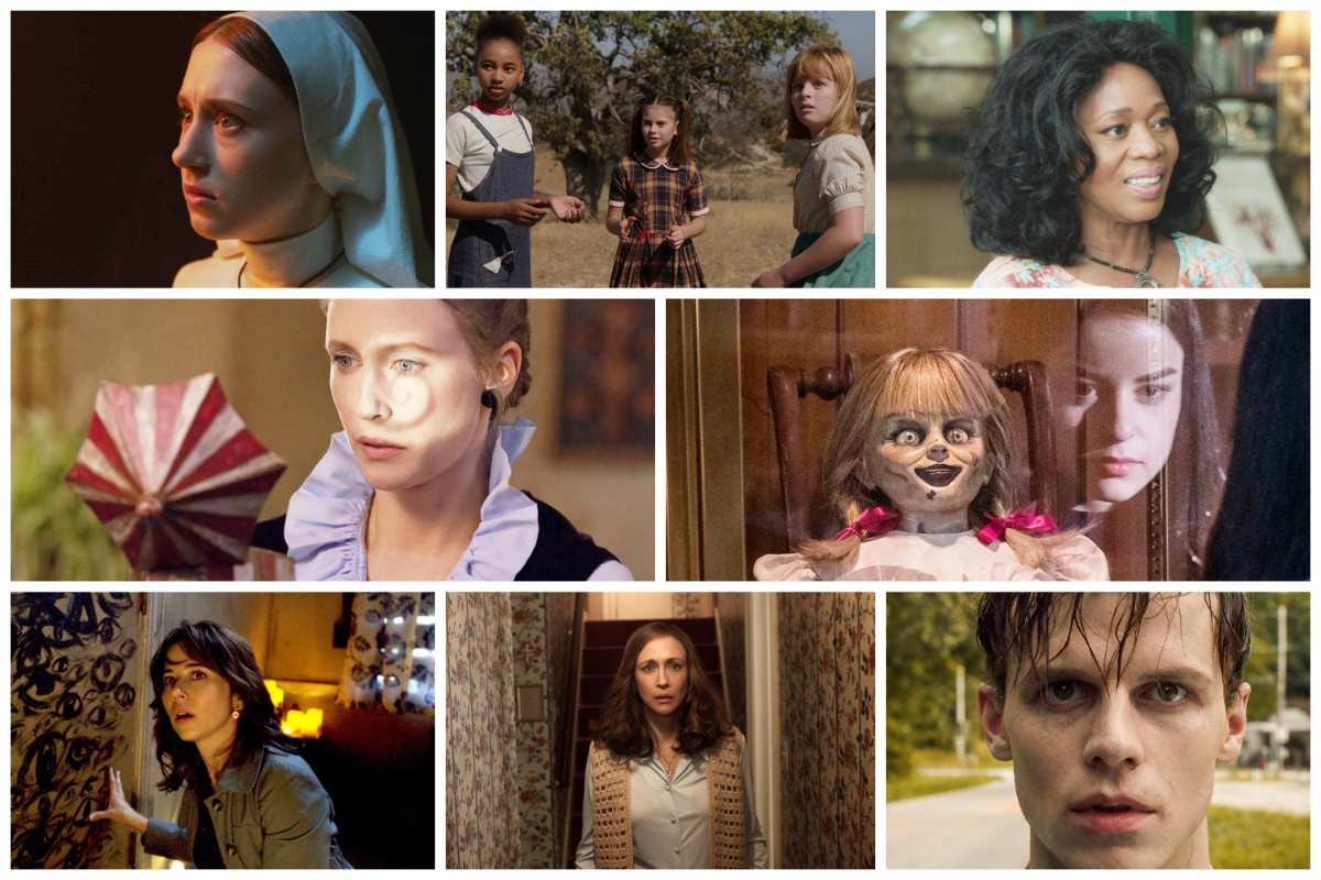 A collage of The Conjuring movies in order