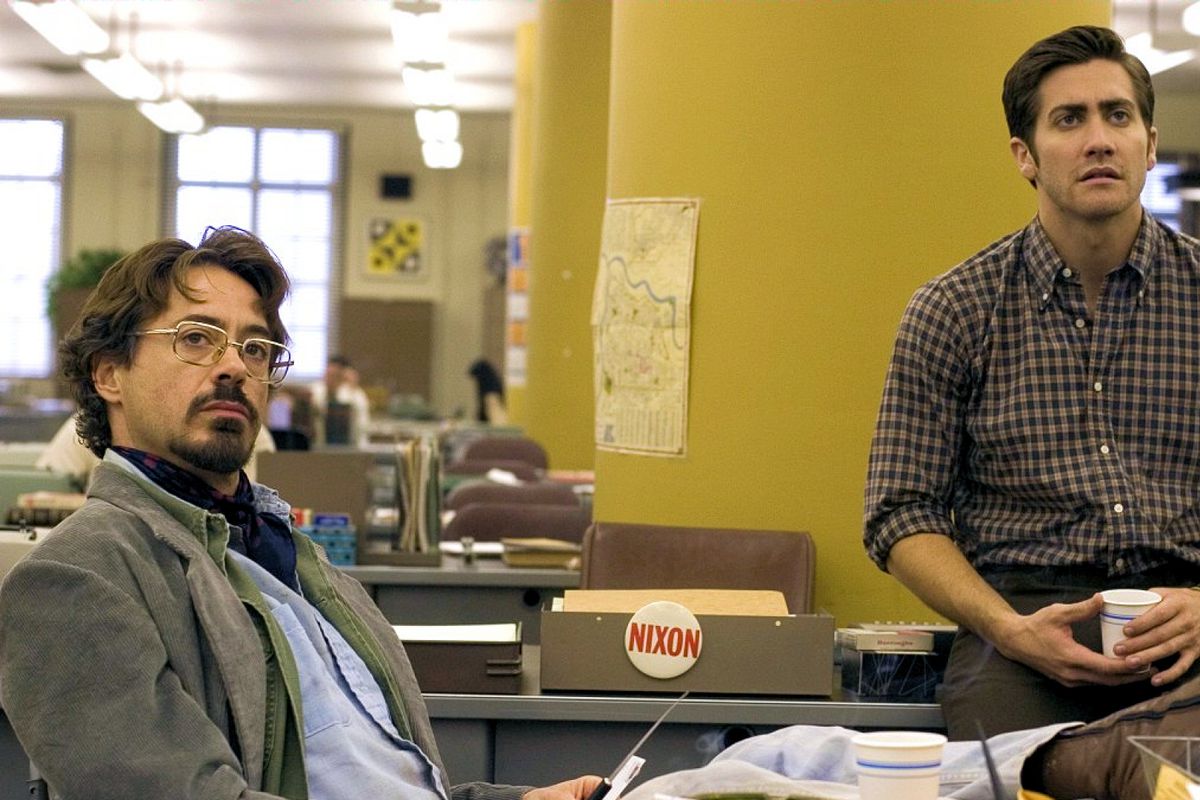 Robert Downey Jr. and Jake Gyllenhaal in Zodiac