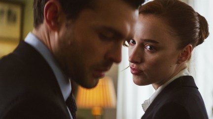 Alden Ehrenreich and Phoebe Dynevor in Fair Play